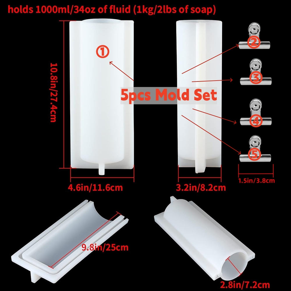 แม่พิมพ์สบู่ทรงกระบอกขนาดใหญ่พ - Candle Supplies Tins บทวิจารณ์และราคา
