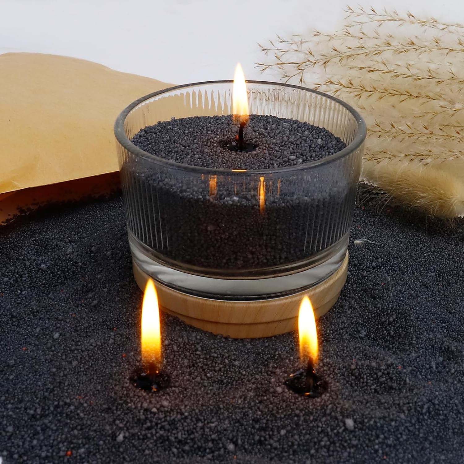 ทรายเทียนสีดำพร้อมไส้เทียน 200 - Candle Supplies Tins บทวิจารณ์และราคา