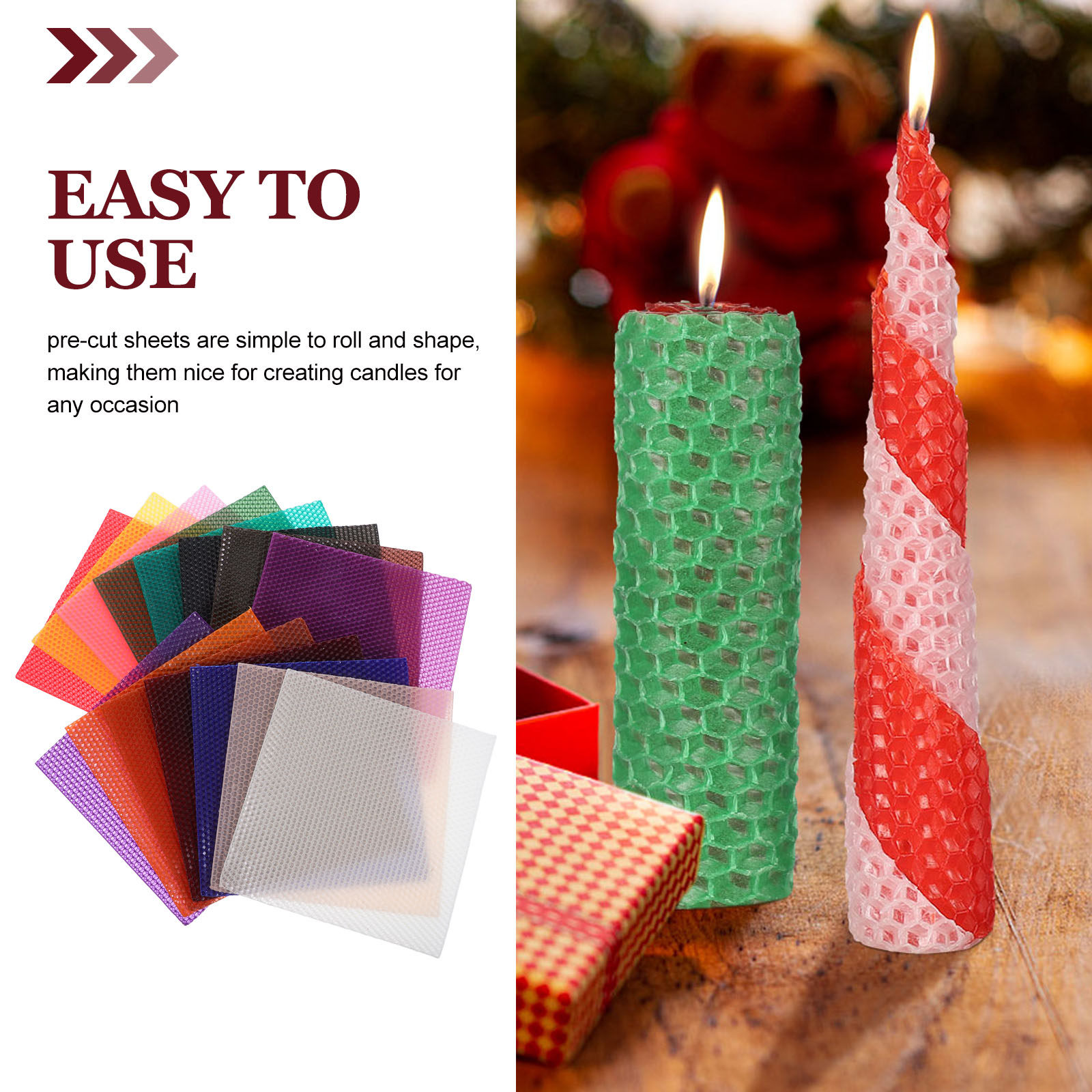 ชุดแผ่นขี้ผึ้งสำเร็จรูปสำหรับง - Beeswax Sheet Roll บทวิจารณ์และราคา