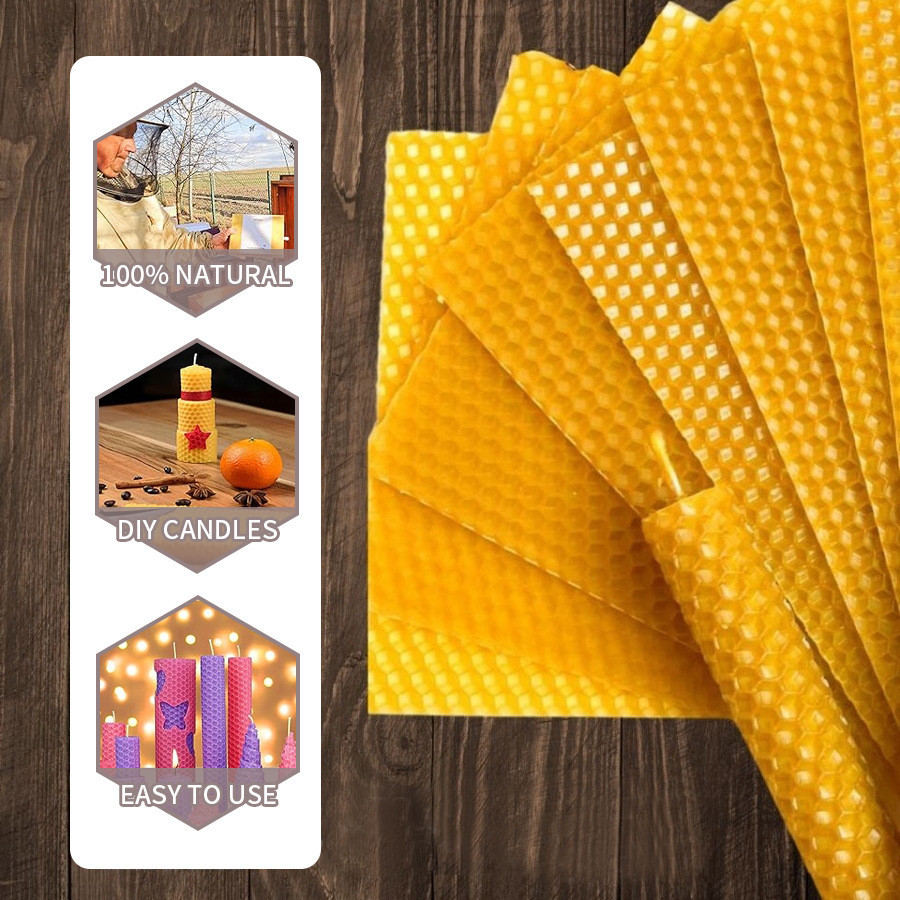 10/30pcs ขี้ผึ้งธรรมชาติแผ่นสํ - Beeswax Sheet Roll บทวิจารณ์และราคา