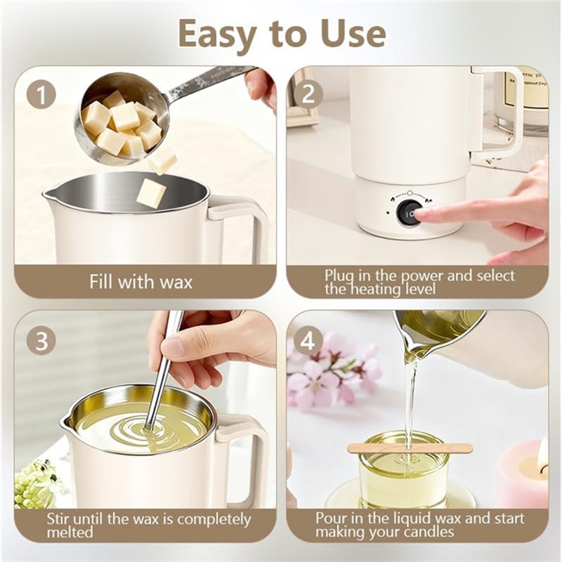 ชุดหม้อหลอมขี้ผึ้งไฟฟ้า 800 มล - Candle Supplies Uk บทวิจารณ์และราคา