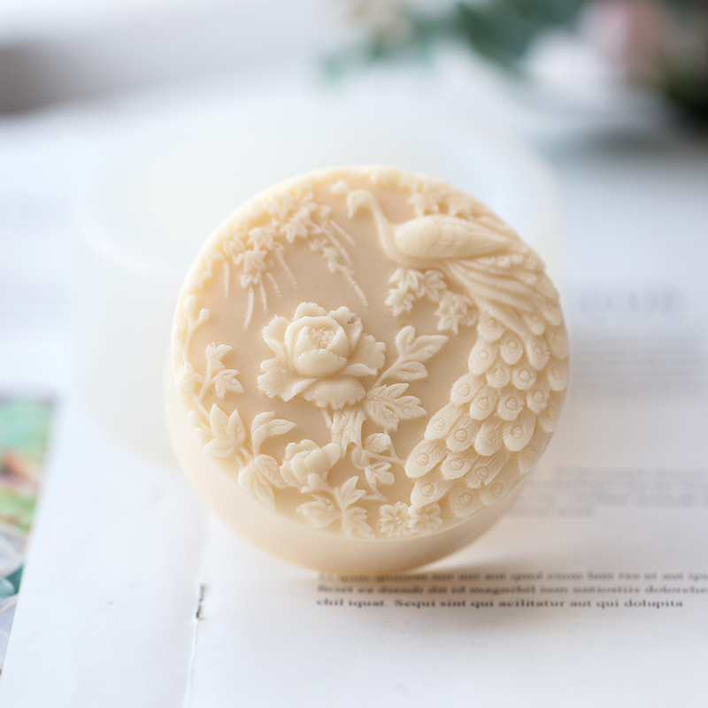 นกยูงดอกไม้รูปแบบซิลิโคนสบู่แม - Candle Supplies Tins บทวิจารณ์และราคา